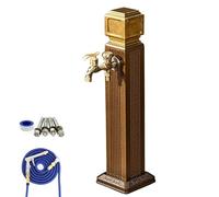 Robinet de jardin vertical avec robinet colonne d'eau et buse de pulvérisation Noir 110 l - Idéal pour le jardin et la cour Solution d'arrosage durable d'extérieur