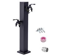 Robinet de jardin vertical carré en acier inoxydable 304 avec double sortie de 85 cm pour solutions d'arrosage et d'aménagement paysager de jardin