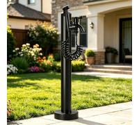 Robinet de jardin vertical extérieur décoratif, poteau de robinet d'eau monté au sol avec pistolet pulvérisateur, bouche d'incendie de colonne d'eau de cour autoportante(A,Height: 60cm/23.6in)