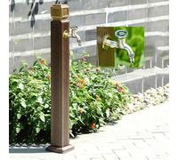 Robinet de jardin vertical pour l'extérieur - Tuyau anti-gel - Colonne de 110 cm - Bec verseur à disque pour un arrosage facile