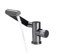 Robinet de lavabo à affichage numérique LED, rotation à 360°, pulvérisateur multifonction, eau chaude et froide, mitigeur d'évier(Short)