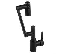 Robinet de lavabo à affichage numérique pivotant à 360 degrés Corps en laiton Indicateur de température LED Sortie d'eau réglable Pulvérisateur de flux multifonction Bras oscillants horizontaux pour