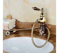 Robinet de lavabo à Nouilles avec arroseur extractible, Robinet de Cuisine Archaize, mélangeur d'eau Froide, poignée Unique, Robinet Jade à Connexion Unique, Huit