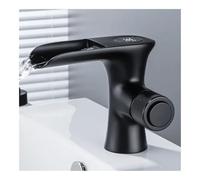 Robinet de lavabo à température constante, robinet à affichage numérique intelligent, robinet de lavabo domestique chaud et froid GLY45(Nero,B)
