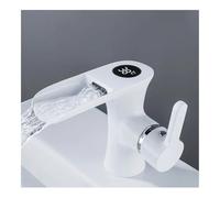 Robinet de lavabo à température constante, robinet à affichage numérique intelligent, robinet de lavabo domestique chaud et froid GLY45(Bianco,A)