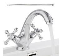 Robinet de lavabo à trou unique - Design en cuivre, robinets d'évier à col de cygne | Salle de bain contemporaine avec bec pivotant, contrôle du débit d'eau activé par capteur, support de pont facile