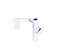 Robinet de lavabo Antique intelligent, lavabo numérique, eau chaude et froide, robinet rotatif universel domestique en laiton XT990(Bianco)