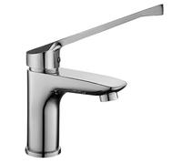 Robinet de lavabo avec poignée médicale monocommande NAD finition chrome brillant fabriqué en laiton
