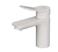 Robinet de lavabo Blanc mat, Mitigeur lavabo avec Bec, Robinet Salle de Bain, Hauteur 79 mm X-Joy FXA02133 AM.PM