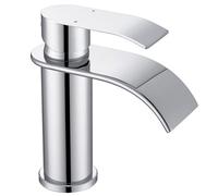 Robinet de Lavabo Cascade - CECIPA MAX - Inox Chromé - Eau Chaud et Froid - Design Simple
