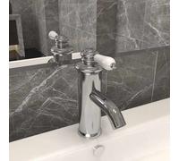Robinet de Lavabo de Salle de Bain Noir 130x180 mm Mitigeur Intérieur vidaXL