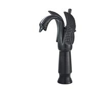 Robinet de lavabo en Forme de Cygne en Bronze huilé, mitigeur Chaud et Froid de comptoir à Levier Unique (Noir)