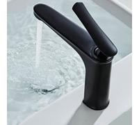 Robinet de lavabo en laiton massif doré - Robinet mitigeur chaud et froid - Blanc/chromé/noir - Robinets de lavabo de salle de bain - Couleur assortie (doré)