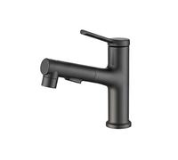 Avizar Robinet de Lavabo Extensible avec Fonction de Rinçage Buccal Noir