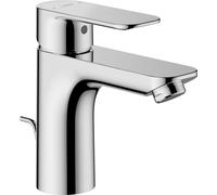 Robinet de lavabo Hansa Hansabasic XL, largeur 112 mm, avec tirette, chrome,