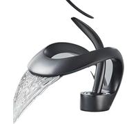 Robinet de lavabo moderne, Construction en métal, Noyau de vanne en céramique, Robinet mitigeur noir