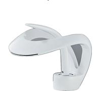Robinet de lavabo moderne, construction métallique, noyau de robinetterie en céramique, mitigeur blanc