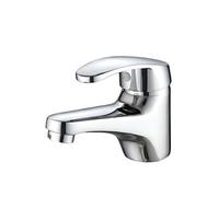 Robinet de Lavabo Monocommande 11×8cm Finition Chromée Eau Chaude et Froide Argent