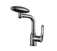 Robinet de lavabo multifonctionnel à cascade, 4 modes, pulvérisateur jet, rotation 360 °, eau chaude et froide,Amélioration de la maison(Grey)