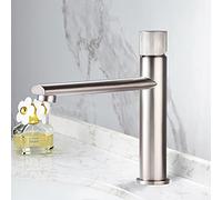 Robinet de lavabo noir peint bain bassin d'eau mitigeur robinet de salle de bain chaud et froid en laiton évier de toilette grue à eau noir(SLT165-L)