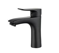 Robinet de lavabo Noir Robinet de lavabo Noir Salle de Bain 1 Trou de vanité Noire Robinet 1 Trou en Laiton Robinet de lavabo de Salle de Bain 1 Trou de Robinet Chaud Froid pour lavabo
