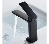 Robinet de lavabo Or Robinet de salle de bain Mitigeur Laiton Noir Mélangeur de lavabo Robinet de lavabo de salle de bain Mitigeur Robinet d'évier chaud et froid(Style 3 black)