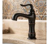Robinet de lavabo PaulGurkes Retro Monocommande Noir-Cuivre
