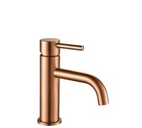 Robinet de Lavabo REA Mitigeur Lungo Copper Brush cuivre brossé bas 16,5cm