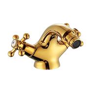 Robinet de lavabo rétro à double levier - Mélangeur eau chaude et froide pour lavabo monotrou dans salle de bain et WC