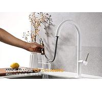 robinet de lavabo, Robinet de cuisine moderne avec douchette extractible et bec pivotant