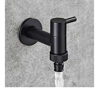 Robinet de lavabo, Robinet de Machine à Laver, Robinet d'angle de Salle de Bains, Robinet de Jardin Simple Froid, Huile Noire, mélangeur d'extérieur, Petit Robinet
