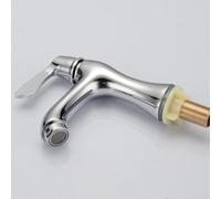 Robinet de lavabo simple en cuivre froid moderne minimaliste avec noyau de valve finition chromée pour salle de bain domestique