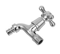 Robinet de Lavabo Simple Levier Argenté en Alliage de Zinc, Moderne