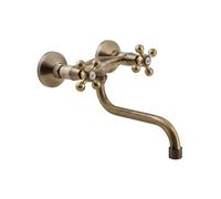 Robinet de lavabo sur pied Stilo en laiton antique