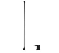 Robinet de lavabo suspendu au plafond for salle bain, robinet à goutte d'eau, baignoire poignée unique, mitigeur long bec(Black C)