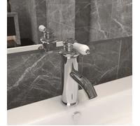 vidaXL Robinet de lavabo de salle de bain Finition chromée 130x180 mm