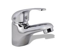 vidaXL Robinet de lavabo chroom140829 - Chromé, Hauteur 100 mm, Ø perçage 130 mm