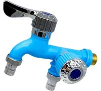 Robinet de machine à laver 1 in 2 Out Dual Switches 1/2in Thread Multifunctional Faucet for Balcony Bathroom