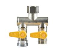 Robinet de Machine à laver, séparateur une entrée et deux sorties, vanne bidirectionnelle, trois voies, quatre, adaptateur DN15 DN20(7)