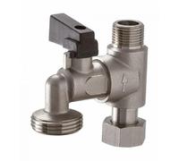 robinet de piquage pour machine à laver repiquage 3/4" (20/27) - entrée et sortie 3/8"(12/17)