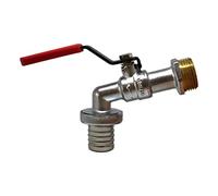 Robinet De Puisage Sortie 20mm Acier Avec Vanne à Sphère Raccord 3/4" Laiton