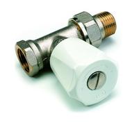 Comap Robinet manuel pour radiateur EuroSar 419203 droit femelle 3/8" Thermostatisable Inox