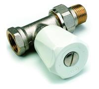 Comap Robinet manuel droit à simple réglage pour radiateur - Droit Femelle 1/2" - Thermostatisable - EuroSar - 419204 Inox