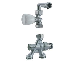 Robinet de radiateur monotube équerre 1/2 D18 GIACOMINI R436IX044