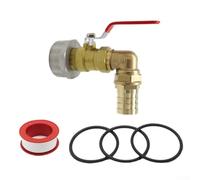 Robinet de rechange en acier inoxydable pour bidon d'huile et d'eau pour conteneurs de 200 L compatible avec seaux à tonnes résistant aux acides et aux alcalins (32 mm)