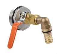 Robinet de rechange en acier inoxydable pour fûts d'huile et seaux de tonnes de 200 L - Convient pour l'eau pour les systèmes de conteneurs d'huile et de stockage (20 mm)