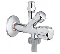 Robinet de réglage double 1/2″, chromé (22036000)