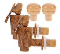 Robinet de Remplacement en Bouchon Vintage pour Vin 2 Ensembles | Fûts de Vin Blanc et Tonneaux, Joint Sûr, Versement Facile, Filet 1,5cm, Tige 1,1cm
