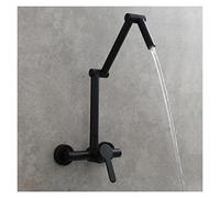 Robinet de remplissage de marmite mural en laiton avec rallonge à trois sections mitigeur chaud et froid mitigeur(Zwart)