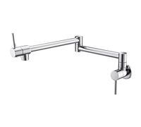 Robinet de Remplissage de Pot en Laiton Robinet d'eau Froide Montage Mural Robinets d'évier de Cuisine Commercial Pliant Extensible Double Joint Bras pivotants Monotrou Deux poignées,Orbe
